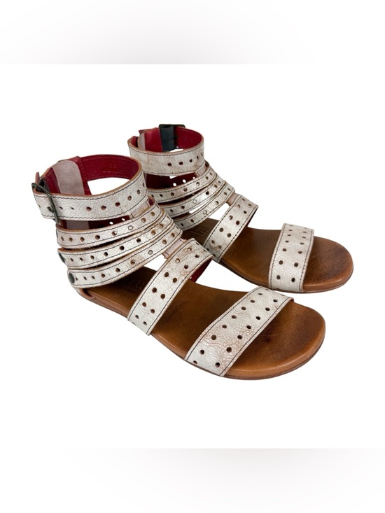 Bed Stu Artemis Gladiator Sandals Nectar Lux Ivory Distressed Leather Size 5.5 main image 11